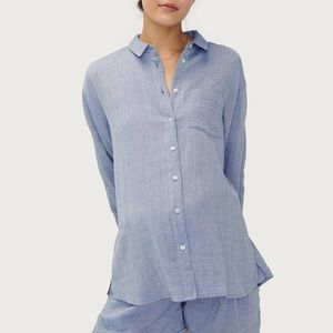 The Boyfriend Shirt size 1 steel blue NWT small